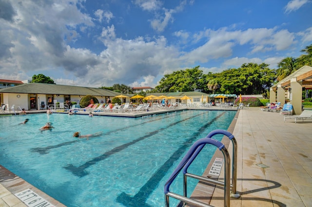 pool featuring a patio