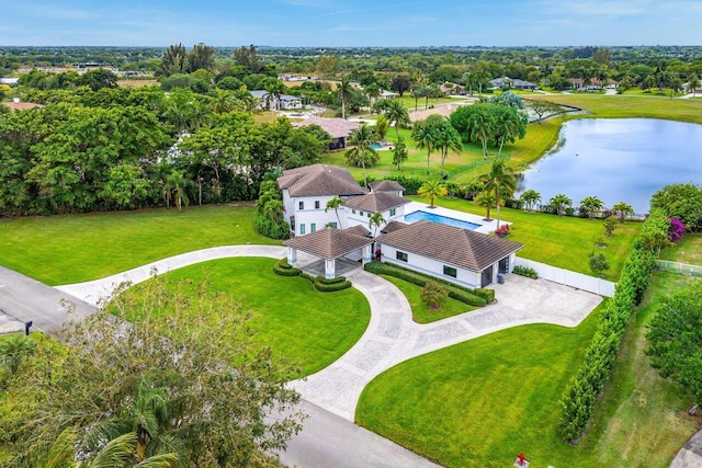 8387 Sawpine Rd, Delray Beach, FL 33446 - view from above of property featuring a nearby body of water and a tree filled landscape