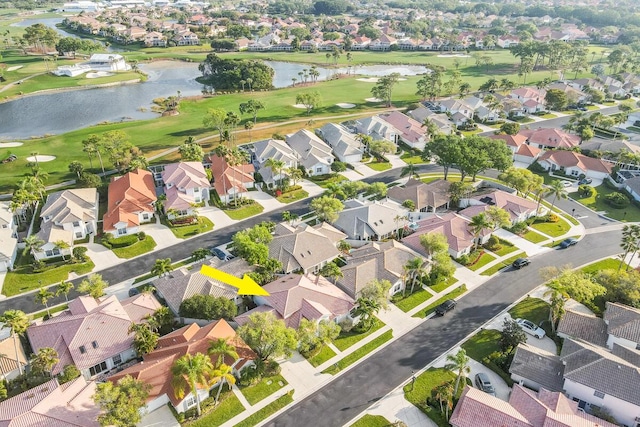 aerial view featuring a residential view