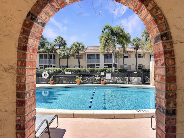 pool with fence