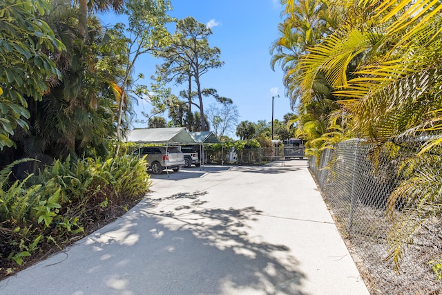 view of street with driveway