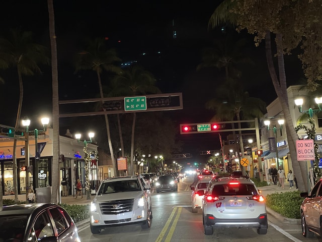 exterior space featuring street lights