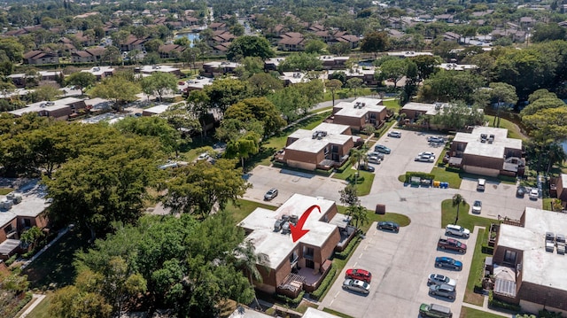 aerial view with a residential view