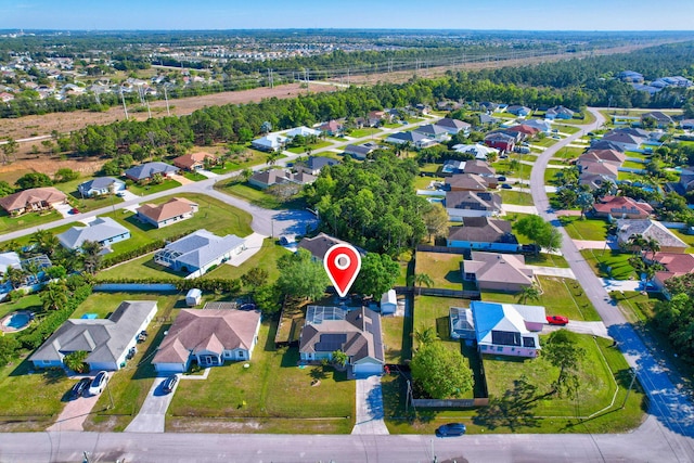 bird's eye view featuring a residential view