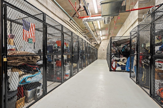 view of storage room