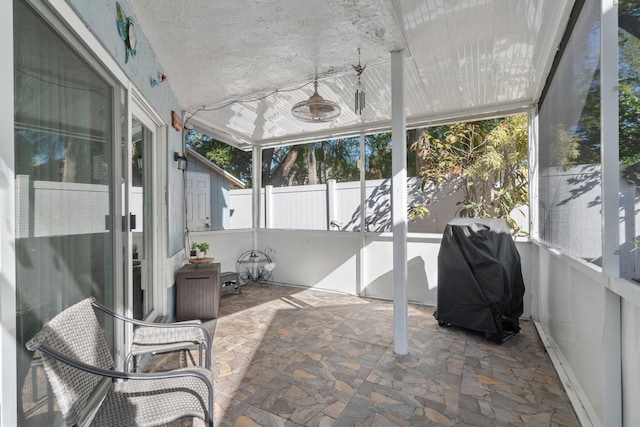 view of sunroom