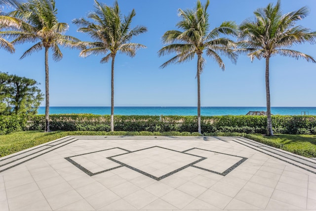 1740 S Ocean Blvd, Palm Beach, FL 33480 - view of patio / terrace featuring a water view