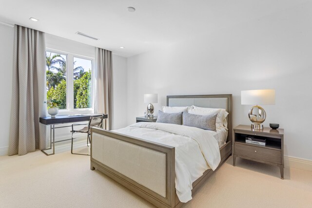 1740 S Ocean Blvd, Palm Beach, FL 33480 - bedroom featuring light carpet and a desk