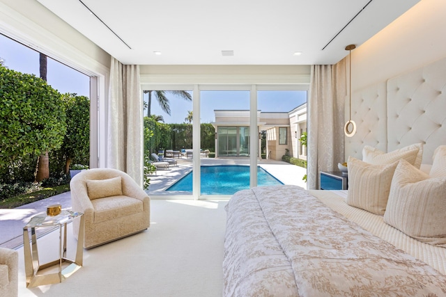1740 S Ocean Blvd, Palm Beach, FL 33480 - bedroom featuring access to exterior and carpet floors