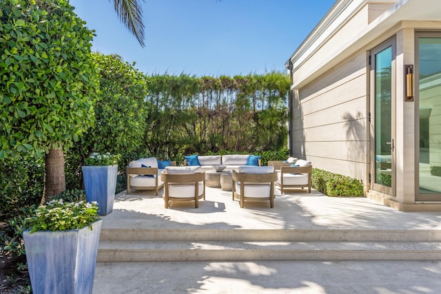 view of patio / terrace featuring an outdoor hangout area