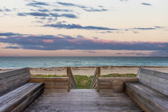 property view of water with a view of the beach