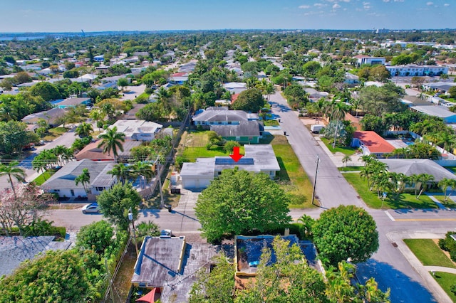 bird's eye view with a residential view