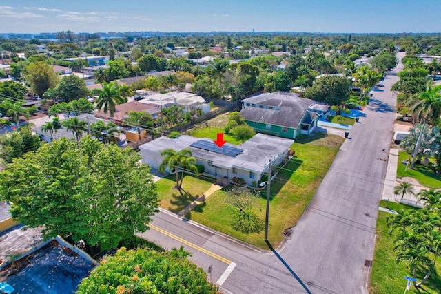 bird's eye view with a residential view