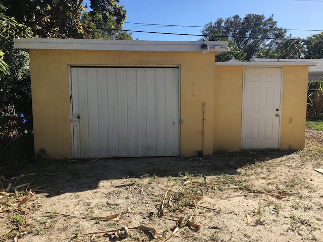 view of shed