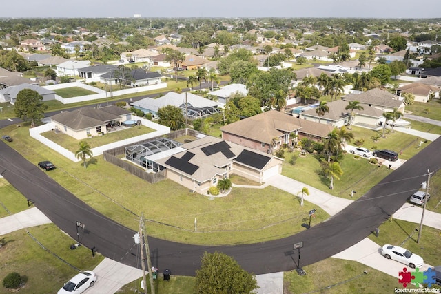 bird's eye view featuring a residential view