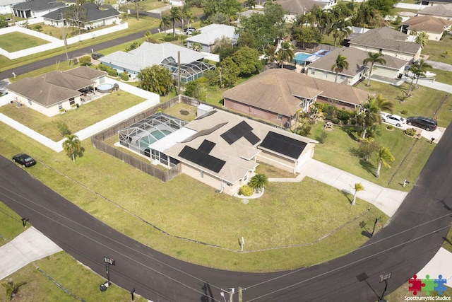 drone / aerial view featuring a residential view