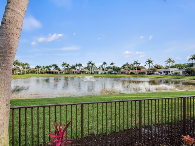 property view of water with a residential view