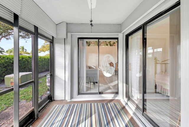 view of sunroom / solarium