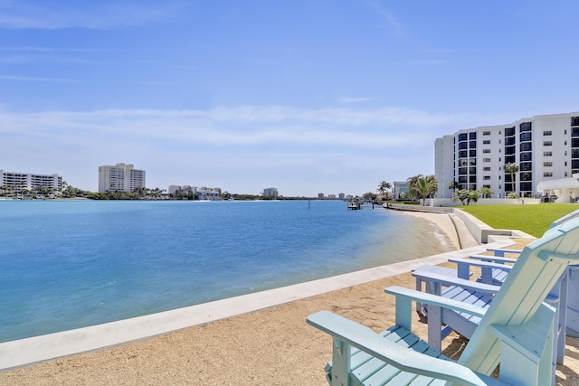 property view of water featuring a city view