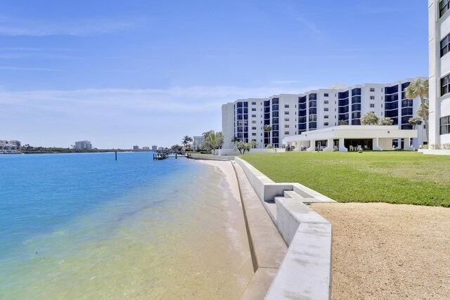 view of property with a water view