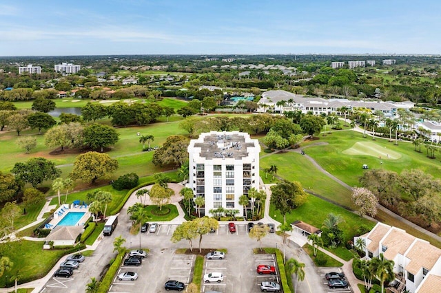 aerial view with golf course view