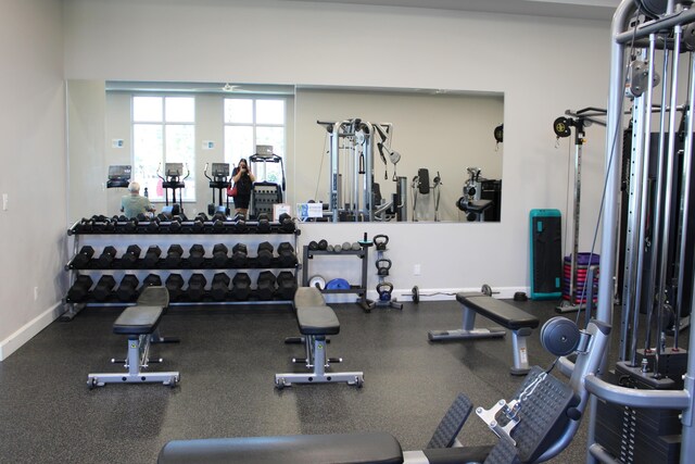 2400 S Ocean Dr Unit C623, Hutchinson Island, FL 34949 - workout area with baseboards