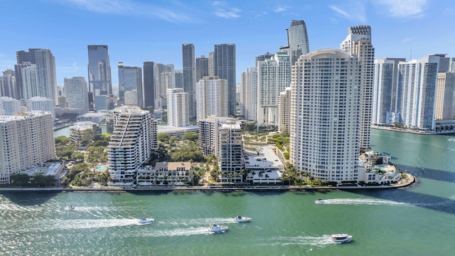 view of city featuring a water view