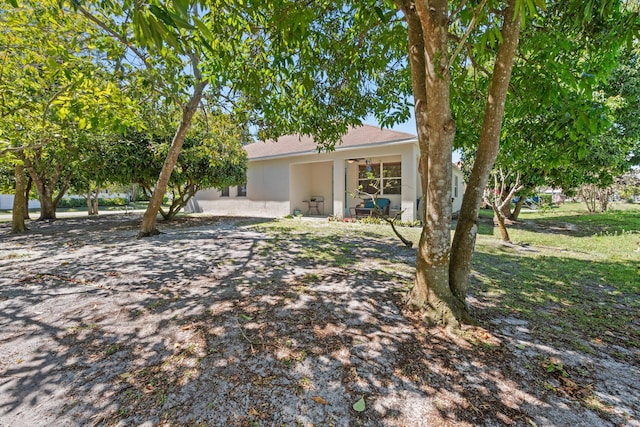 view of front of home with stucco siding