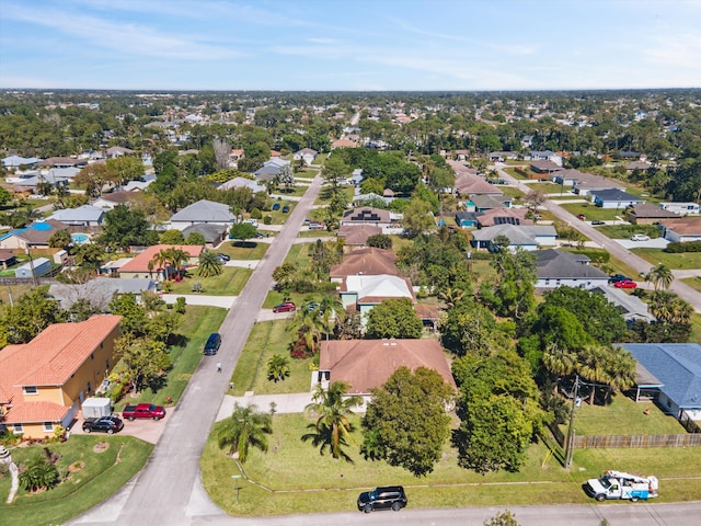 aerial view with a residential view