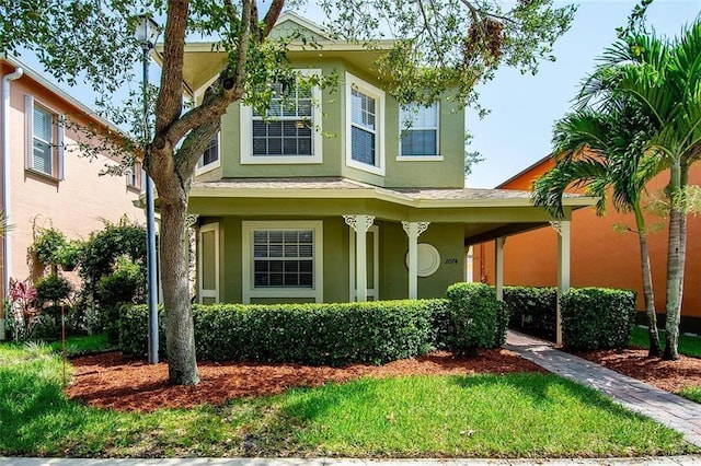 view of front of house with stucco siding