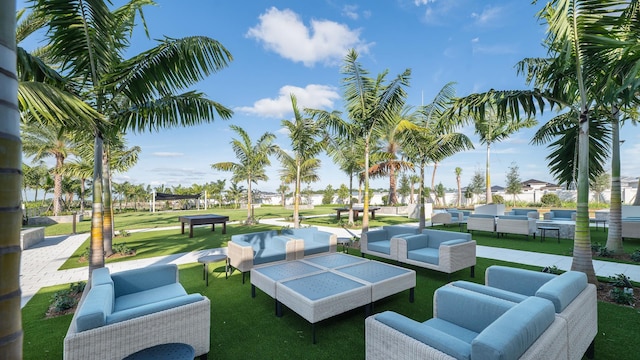 view of patio with outdoor lounge area