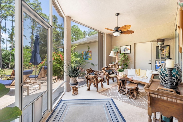 view of sunroom