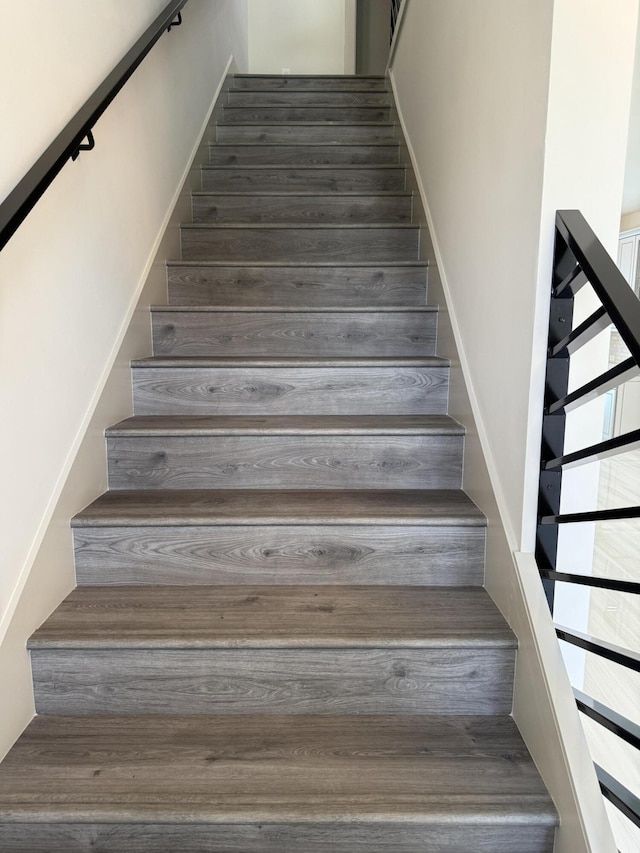 580 Lucky Ln, Delray Beach, FL 33444 - staircase with wood finished floors