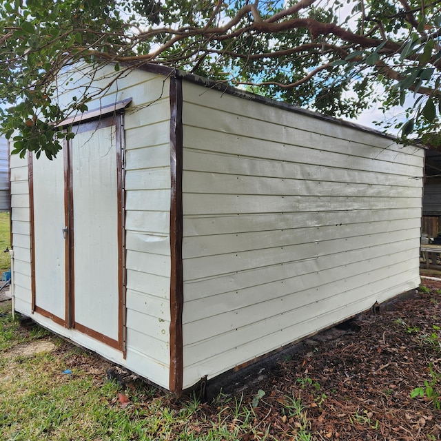 view of shed