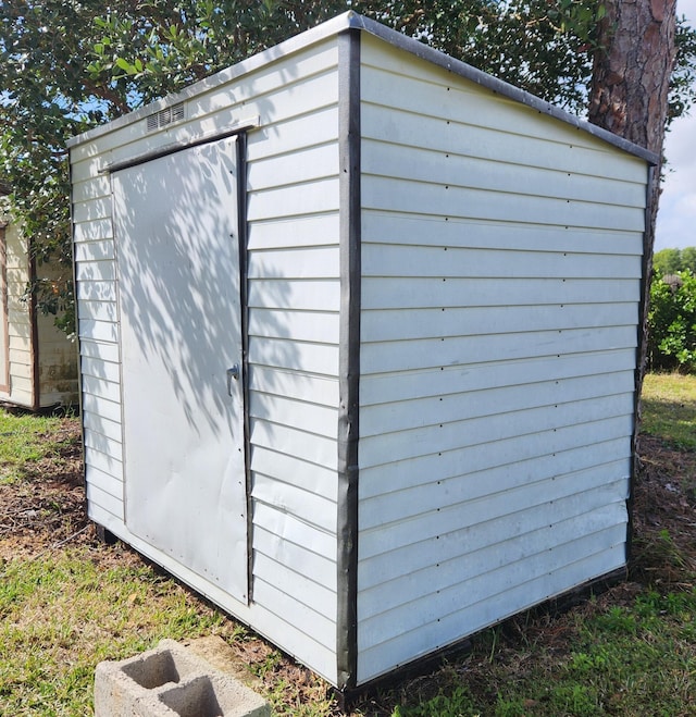 view of shed