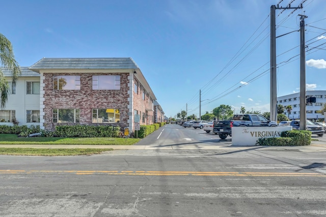 view of road featuring sidewalks