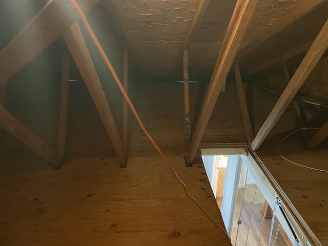 view of attic