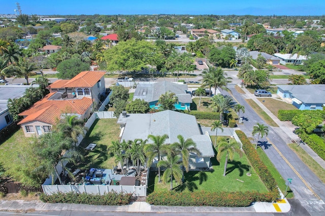 bird's eye view with a residential view