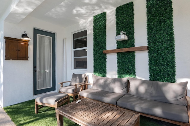 view of patio featuring an outdoor living space