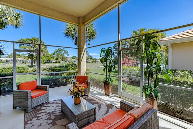 view of sunroom / solarium