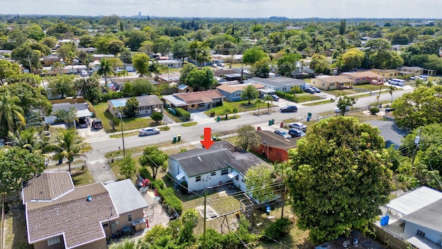 bird's eye view featuring a residential view