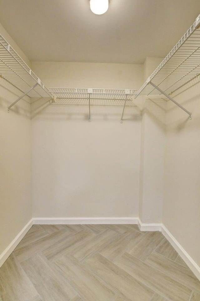 view of walk in closet