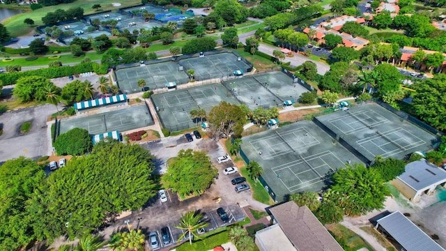 drone / aerial view featuring a residential view