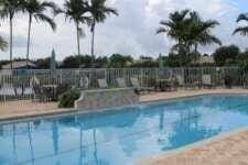 view of pool with a fenced in pool and fence