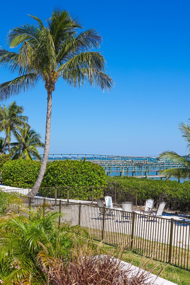 water view with fence