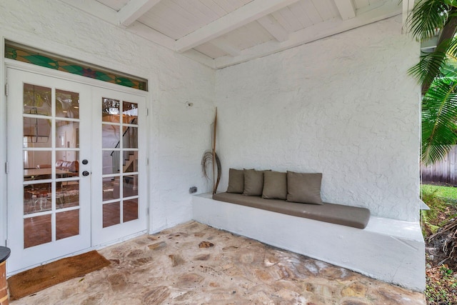 view of patio with french doors