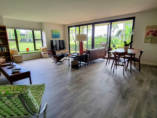 13321 Polo Club Rd Unit C103, Wellington, FL 33414 - living room with baseboards and wood finished floors