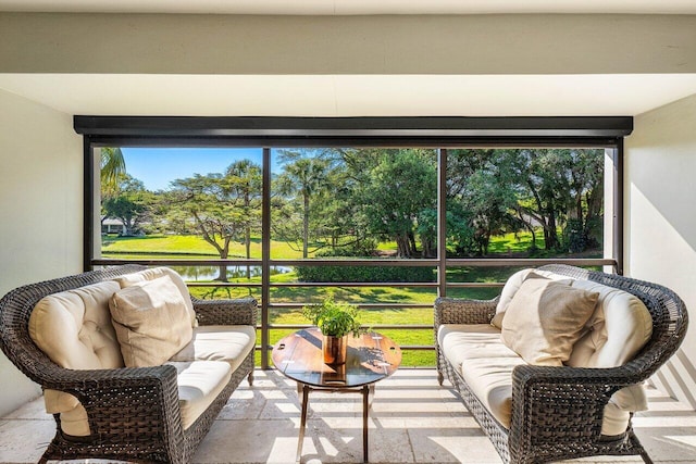 view of sunroom