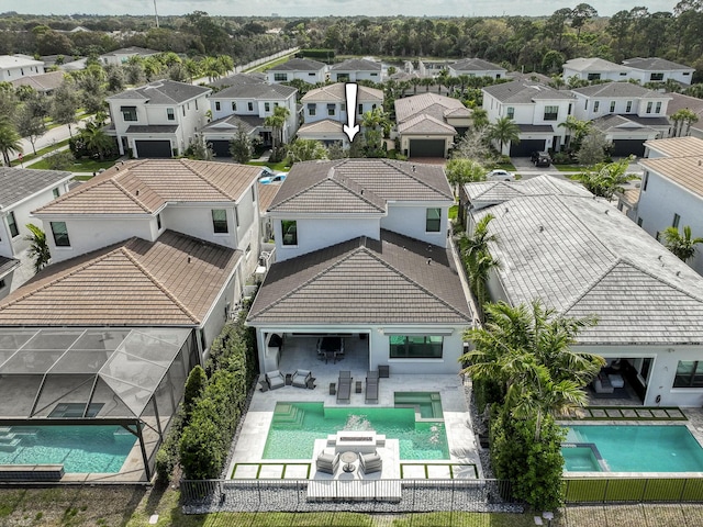 birds eye view of property featuring a residential view