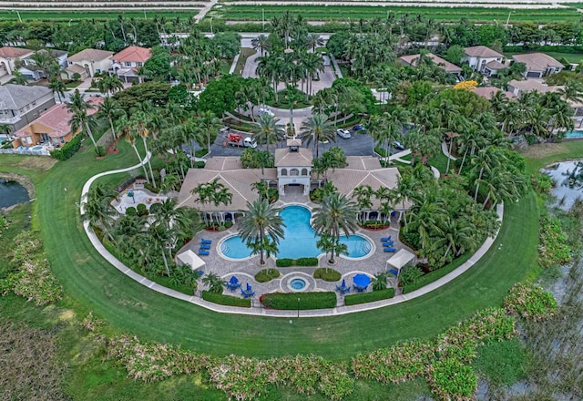 drone / aerial view featuring a residential view